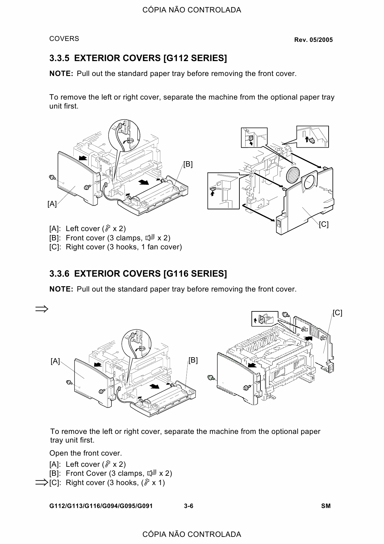 RICOH Aficio AP-410 410N 610B 4100 400N 600N G112 G113 G116 G094 G095 G096 Service Manual-3